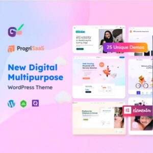 ProgriSaaS – Creative Landing Page WordPress Theme